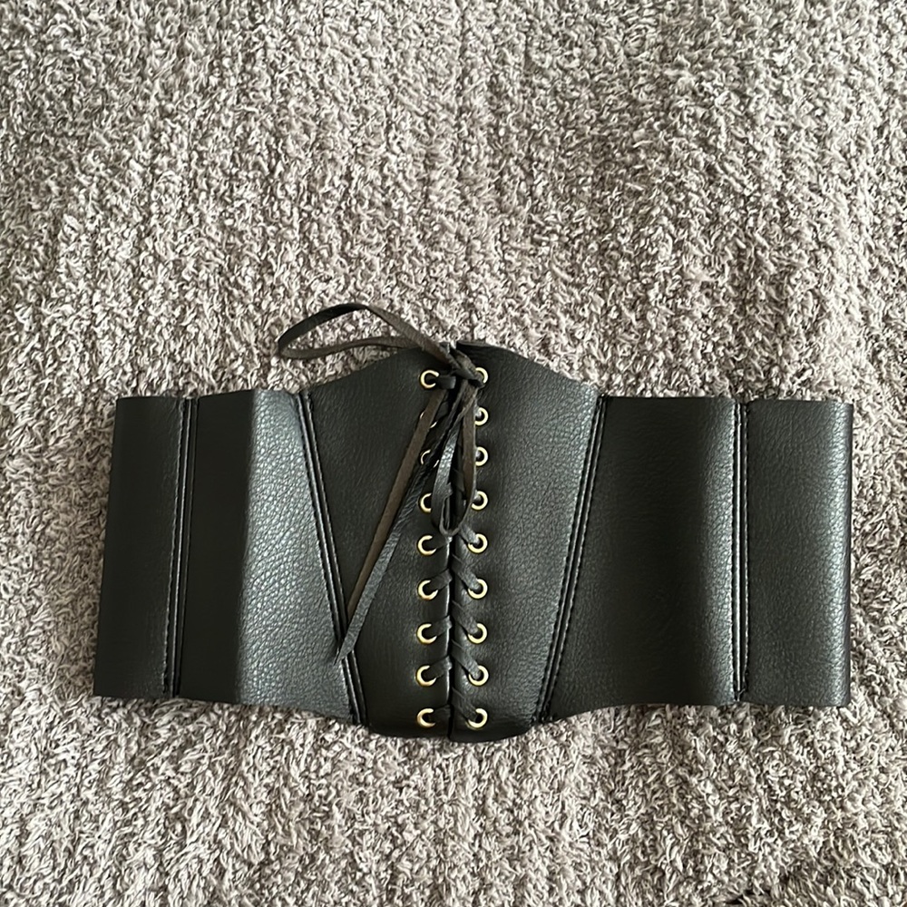NWT! Black Tie-Front Under-Bust Belt, Women’s Small